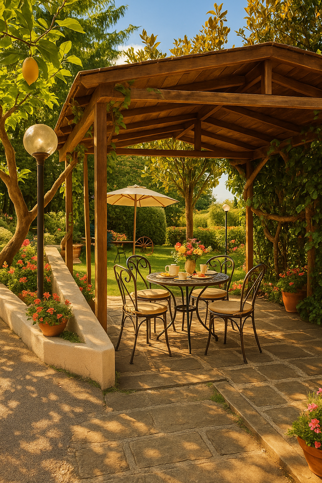 Giardino esterno Casa il Caminetto